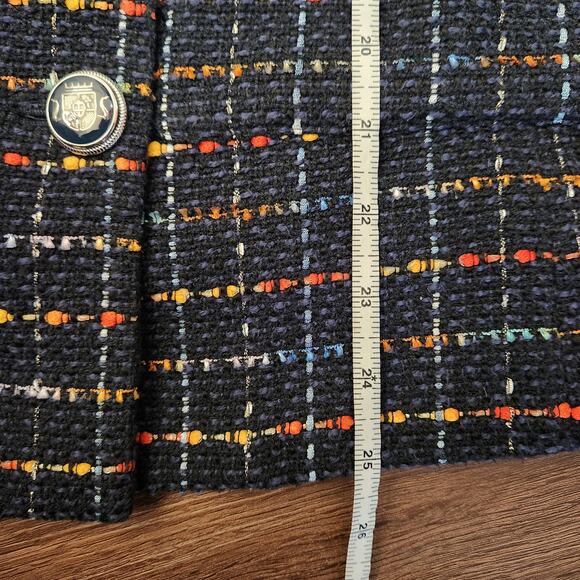 VERONICA BEARD Tweed Rumer Dickey Double-Breasted Blazer Jacket 4 Quiet Luxury - Picture 9 of 10